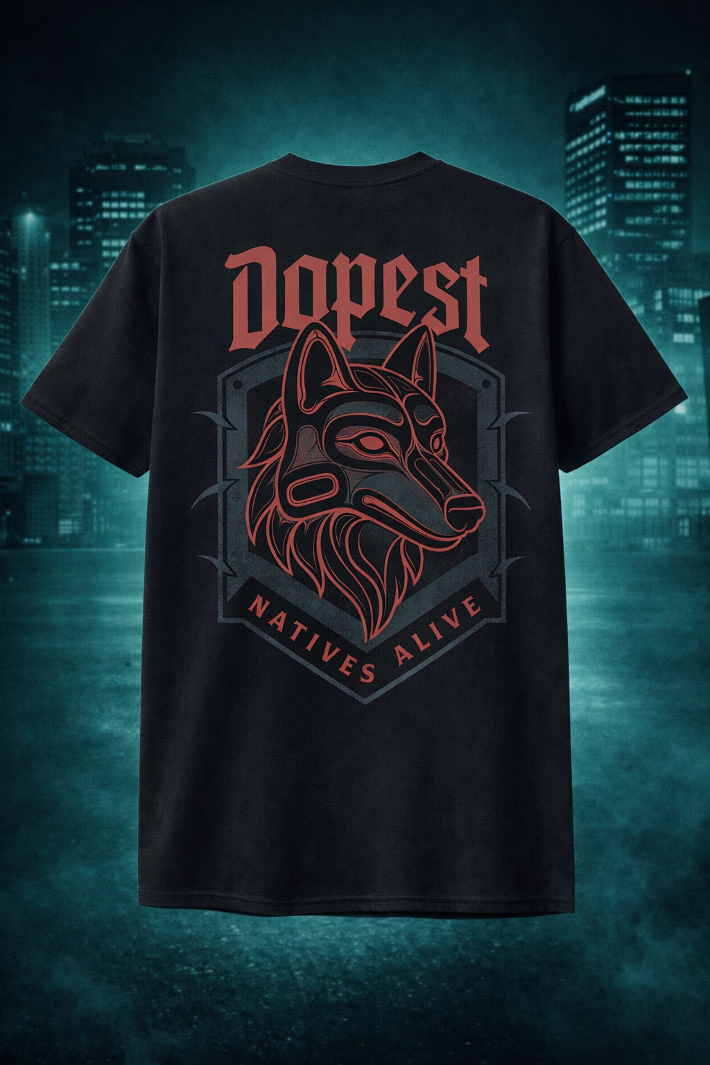 DNA Wolf Shield Tee - Back